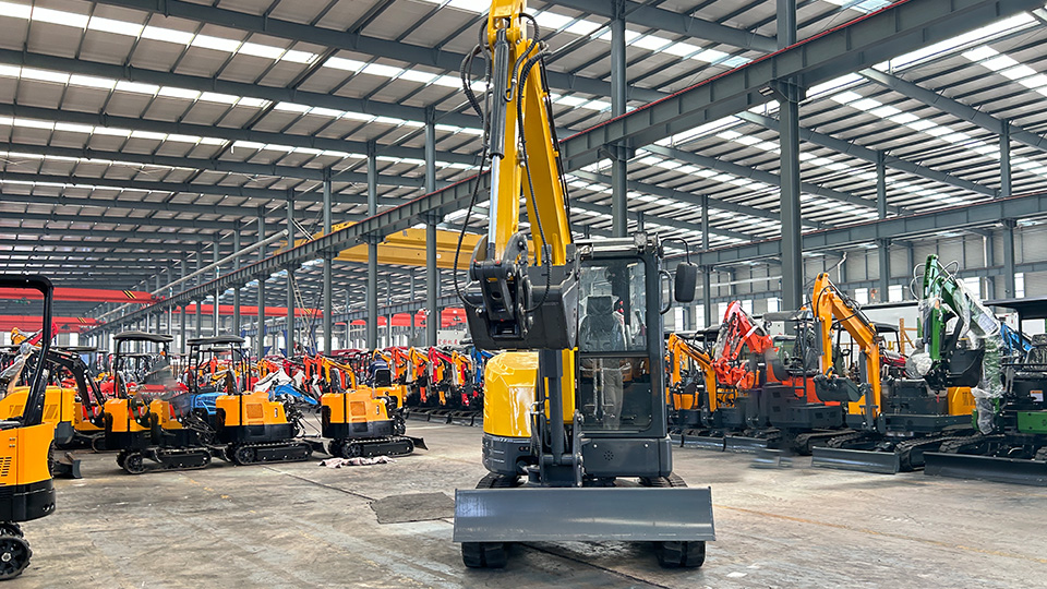 What is the typical range for mini excavator weights?