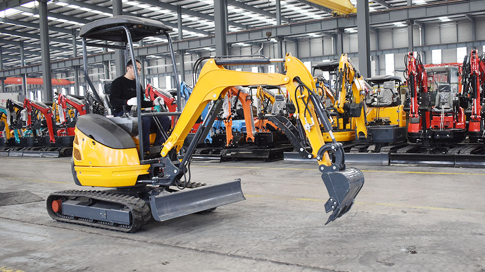 How does a backhoe compare to a full-sized excavator?