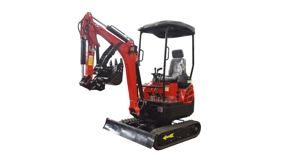Can you explain the main components of a compact excavator?